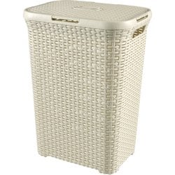 Style スタイル ランドリーふた付きバスケット 60L ホワイト CV-054