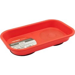 AP 角型プラスチックマグネットトレー レッド