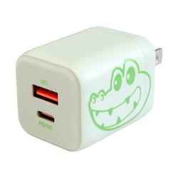 PD/QC両対応 急速充電器 20W USB-Type-A/Type-C各1ポート ワニ JKPD20GAGN