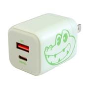 PD/QC両対応 急速充電器 20W USB-Type-A/Type-C各1ポート ワニ JKPD20GAGN
