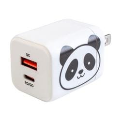 PD/QC両対応 急速充電器 20W USB-Type-A/Type-C各1ポート パンダ JKPD20GAWH