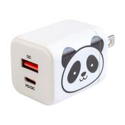 PD/QC両対応 急速充電器 20W USB-Type-A/Type-C各1ポート パンダ JKPD20GAWH