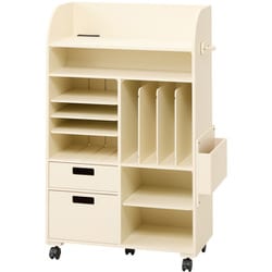 ランドセルラック/マルチ収納ラック/学習用品収納 オフホワイト 【完成品】 Frais フリス 3669