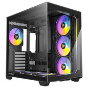 ミドルタワー ATX対応 ピラーレス式 PCケース ブラック C5 ARGB