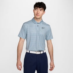 Nike ナイキ 青 白 ストライプ ボーダー ポロシャツ 夏服 T