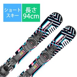 スキー板「RazzleDazzle 316994 bk/wh 94cm」+ビンディング「SP 10 GW 114534 110mm [D]」セット [24-25 モデル ショートスキー]