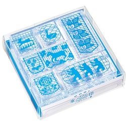透明スタンプ「氷印」 6個セット フラッグセット CLSS-001