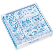 透明スタンプ「氷印」 6個セット ネコセット CLSS-005