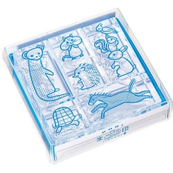 透明スタンプ「氷印」 6個セット ドウブツセット CLSS-006