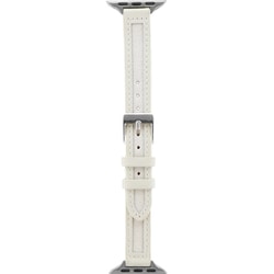 LN-AW41B42IV [Apple Watch 38/40/41mm バンド（Series 10/42mm対応） 「CORVIN」 キャンバスMIXスリムレザーバンド アイボリー]