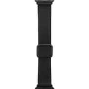 LN-AW41B43BK [Apple Watch 38/40/41mm バンド（Series 10/42mm対応） 「CORVIN」 裏面ラバーマグネットレザーバンド ブラック]