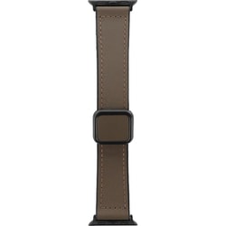 LN-AW41B43BR [Apple Watch 38/40/41mm バンド（Series 10/42mm対応） 「CORVIN」 裏面ラバーマグネットレザーバンド ダークブラウン]
