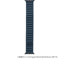 LN-AW49B21NV [Apple Watch 42/44/45/49mm バンド（Series 10/46mm対応） 「CORVIN」 レザー風マグネットバンド ネイビー]
