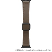 LN-AW49B22BR [Apple Watch 42/44/45/49mm バンド（Series 10/46mm対応） 「CORVIN」 裏面ラバーマグネットレザーバンド ダークブラウン]
