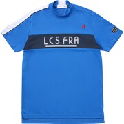 QGMXJA13 BL00 LL [ゴルフシャツ メンズ ストレッチフォーサー 切替デザインモックネックシャツ LLサイズ ブルー]