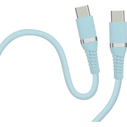 PD100W対応 Type-C to Cケーブル USB2.0 1m アイシーブルー HD-STCC100W1BL