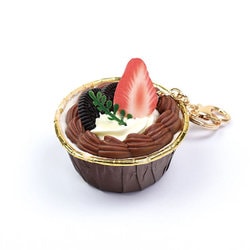 KHP-123 [キーホルダー チョコカップケーキ1 食品サンプルチャーム]
