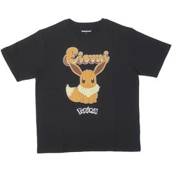 22863174 [ポケットモンスター ポケモン ブラック Tシャツ D柄 イーブイ Mサイズ]