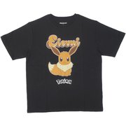 22863174 [ポケットモンスター ポケモン ブラック Tシャツ D柄 イーブイ Mサイズ]