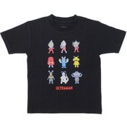 22863184 [ウルトラマン KIDS ヒーロー＆モンスター Tシャツ BLACK-2 デフォルメ集合 120cm]
