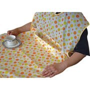 食事用エプロン 水玉模様 LP 水玉模様 オレンジ （74×120cm）