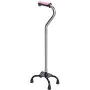 4点支持杖フィットグリップ ピンク シルバーパイプ T-2803-4