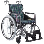 車いす モダン Aスタイル 緑チェックA9 KMD-A22-40-M/SR