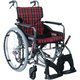 車いす モダン Aスタイル 赤チェックA10 KMD-A22-40-M/SR