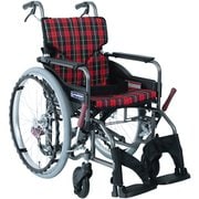 車いす モダン Aスタイル 赤チェックA10 KMD-A22-40-M/SR