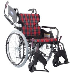 車いす モダン Bスタイル 赤チェックA10 KMD-B22-40-M/SR