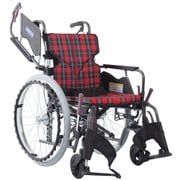 車いす モダン Bスタイル 赤チェックA10 KMD-B22-40-M/SR