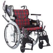車いす モダン Cスタイル 赤チェックA10 KMD-C22-40-M/SR