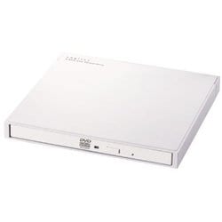 外付け DVDドライブ CD DVD 対応 USB 3.2 Gen1 ケーブル2本（Type-C＋Type-A） 再生/編集/書込ソフト バスパワー 軽量 コンパクト ホワイト LDR-PWA8U3CVWH