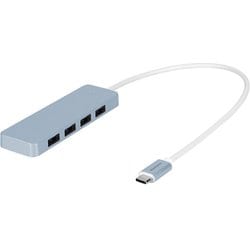 USB3.2 Gen1 Type-A 4ポート ノイズ対策済み Type-C USBハブ ブルーメタリック OWL-UCHU3A4-BM