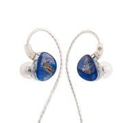 11mmダイナミックドライバー搭載 カナル型 イヤホン ブルー Singolo - Blue