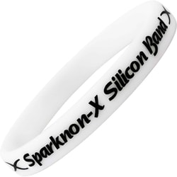 スパークノンX シリコンバンド ホワイト Mサイズ 幅8mm [静電気防止リング]