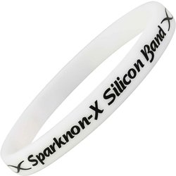 スパークノンX シリコンバンド ホワイト Lサイズ 幅8mm [静電気防止リング]