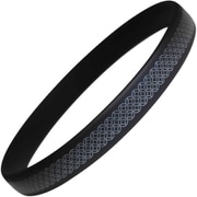 スパークノンX シリコンバンド 七宝柄 ブラック×パール Lサイズ 幅8mm [静電気防止リング]