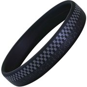 スパークノンX リストバンド 市松紗綾 ブラック×パール Mサイズ 幅12mm [静電気防止リング]