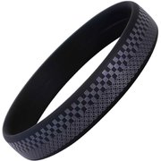 スパークノンX リストバンド 市松七宝 ブラック×パール Lサイズ 幅12mm [静電気防止リング]