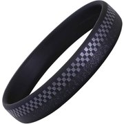 スパークノンX リストバンド 市松紗綾 ブラック×パール Lサイズ 幅12mm [静電気防止リング]