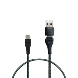 Type-A変換アダプター付 USB Type-C（CtoC）ケーブル 1m ブラック CKJ-CA1M BK