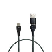 Type-A変換アダプター付 USB Type-C(CtoC)ケーブル 1m ブラック CKJ-CA1M BK