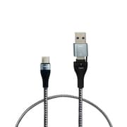 Type-A変換アダプター付 USB Type-C(CtoC)ケーブル 1m グレー CKJ-CA1M GY