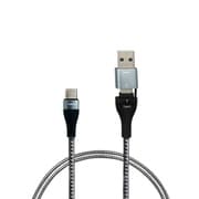 Type-A変換アダプター付 USB Type-C(CtoC)ケーブル 2m グレー CKJ-CA2M GY