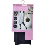 ミルキーサポート UV吸収対策加工 レギンス 80デニール 10分丈 ブラック M/L 1足 038-1211