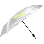 折りたたみ傘 晴雨兼用 プーマ 安全ストッパー式自動開閉折傘 55cm 自動開閉 1級遮光 UVカット加工 グラスファイバー骨(親骨) 表面シルバーコーティング加工 UPF50+ ライム PBP66WJ55