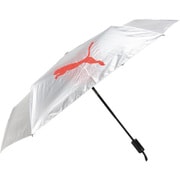 折りたたみ傘 晴雨兼用 プーマ 安全ストッパー式自動開閉折傘 55cm 自動開閉 1級遮光 UVカット加工 グラスファイバー骨(親骨) 表面シルバーコーティング加工 UPF50+ 赤 PBP66WJ55
