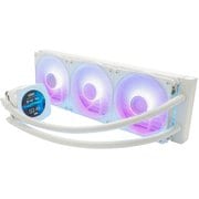 フルカラーLCD ARGB LED内蔵ヘッド搭載360mmサイズ 水冷CPUクーラー OWL-LCS360ARGBL-WH
