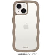 16214 [Wavy Case 背面クリア耐衝撃 iPhone 15 Plus/14 Plus用ケース Mocha Brown/Transparent]